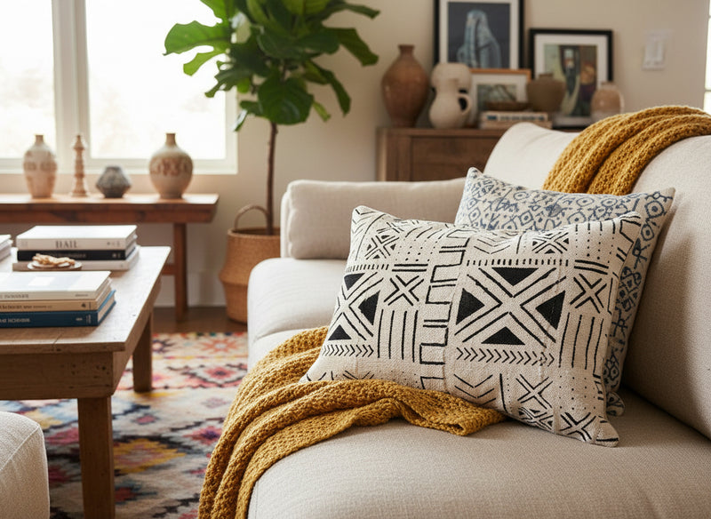 MUD CLOTH CUSHION - SENZANA