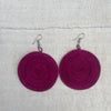 LARGE ROUND EARRINGS -  FUCHSIA