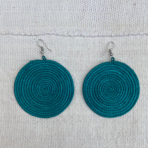 LARGE ROUND EARRINGS -  TURQUOISE