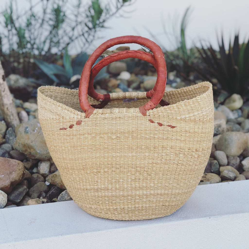 U SHOPPER BASKET - NATURAL TAN - L