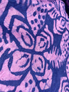 African handdyed Batik fabric. 100% cotton. Width 120cm sold in 1 yard (90cm) lengths if you purchase more than 1 it will come as a continuous piece.   This  design has been dyed onto  a 100% cotton white Bazin also known as Jacquard base cloth. It has a lovely drape. Perfect for dresses, shirts, head wraps, scarves, sarongs curtains and more. 