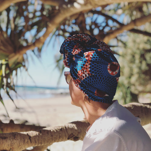 HEAD WRAP - BLUE SPARK
