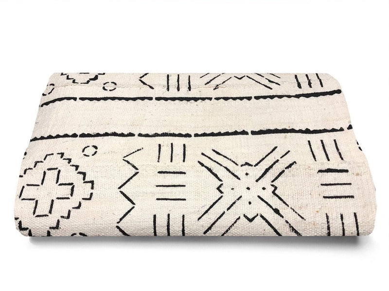 MUD CLOTH - MBOULA - WHITE